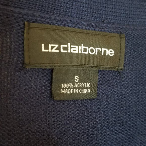 Liz Claiborne Navy Blue Cardigan small - Picture 2 of 5